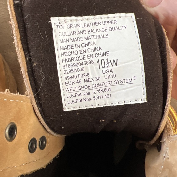 TEXAS STEER Men's Nubuck Leather Boots Work Comfort Size 10.5 Wide Oil Resistant - Picture 8 of 8